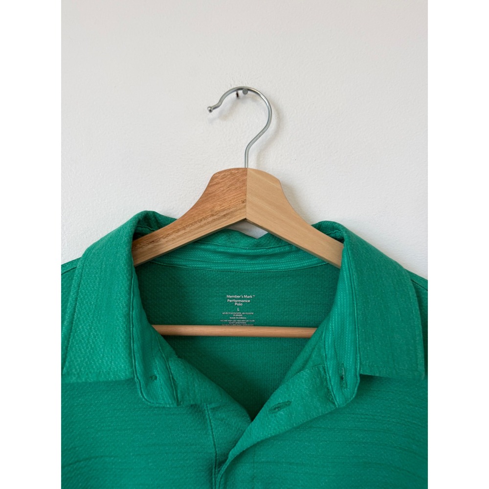 Member's Mark Men's Performance Polo – Green – Size Large – GUC - Picture 2 of 3